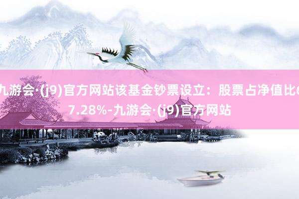 九游会·(j9)官方网站该基金钞票设立：股票占净值比67.28%-九游会·(j9)官方网站