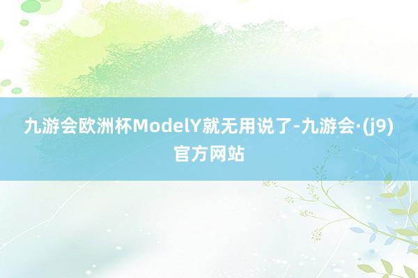 九游会欧洲杯ModelY就无用说了-九游会·(j9)官方网站