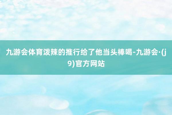 九游会体育泼辣的推行给了他当头棒喝-九游会·(j9)官方网站