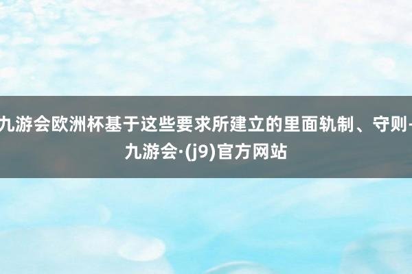 九游会欧洲杯基于这些要求所建立的里面轨制、守则-九游会·(j9)官方网站